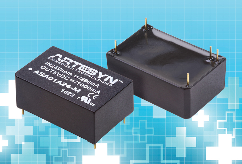 Artesyn's newest 6W DC-DC converters feature medical safety approval